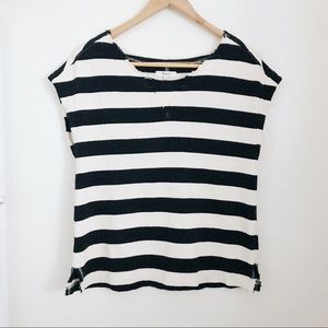 Madewell striped cutoff muscle tee retro fit